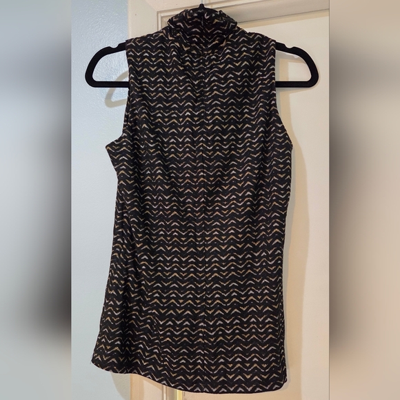 Women's J.McLaughlin Black Sleeveless Mock Neck Shirt, Size S - Picture 8 of 11